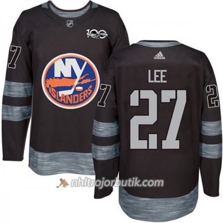 Män Ishockey New York Islanders Tröja Anders Lee 27 1917-2017 100th Anniversary Adidas Svart Authentic